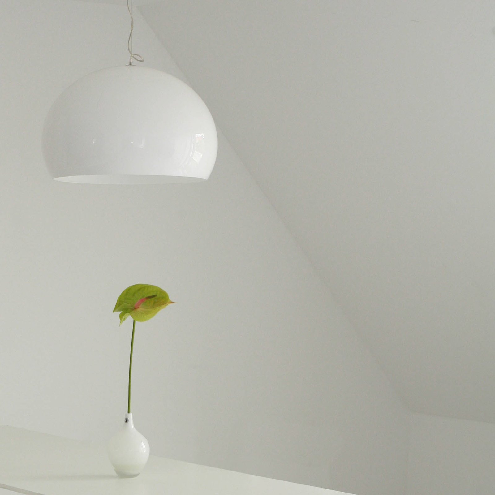 Kartell Small FL/Y LED hanging light glossy white