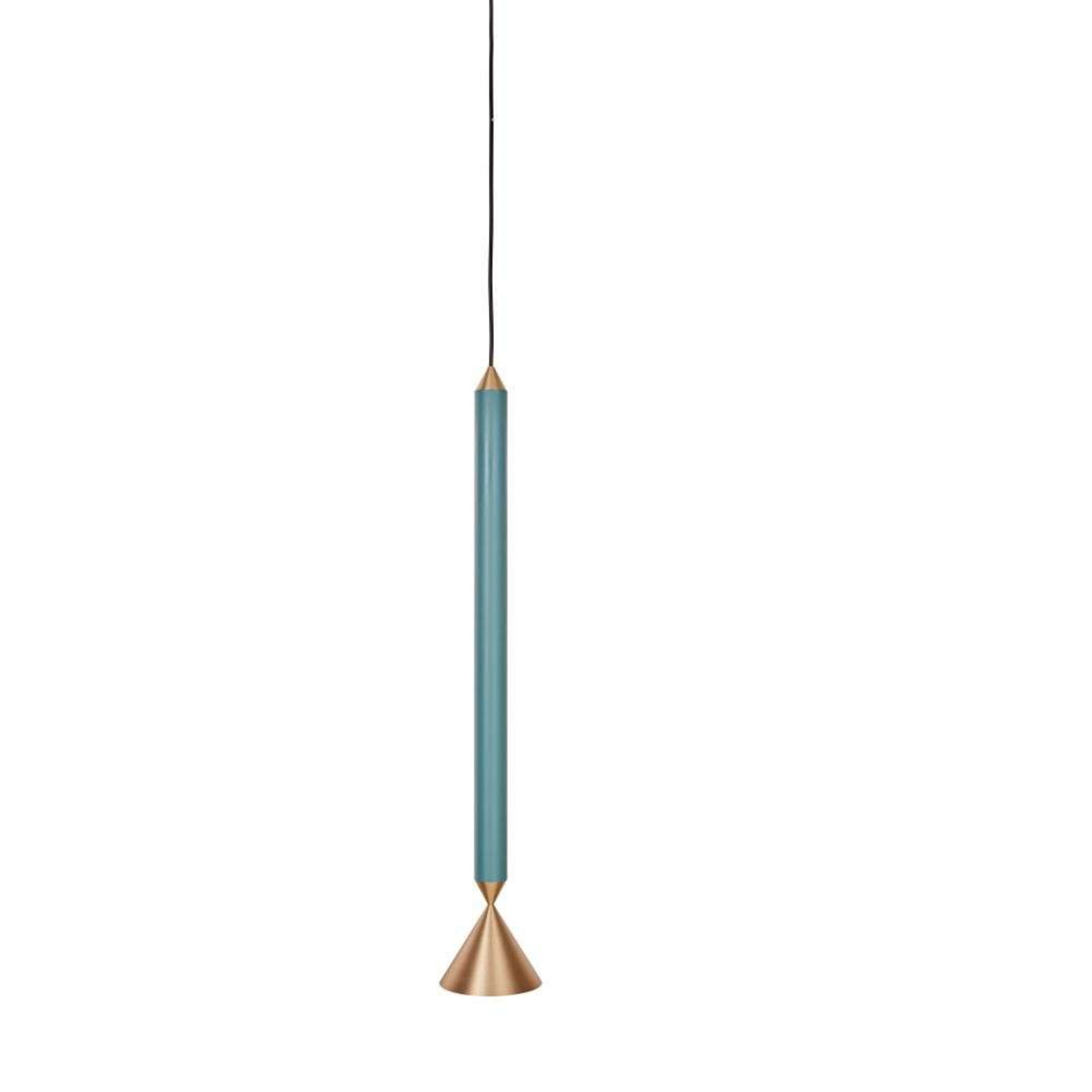 Apollo 59 Pendelleuchte Deep Sea/Polished Brass - Pholc