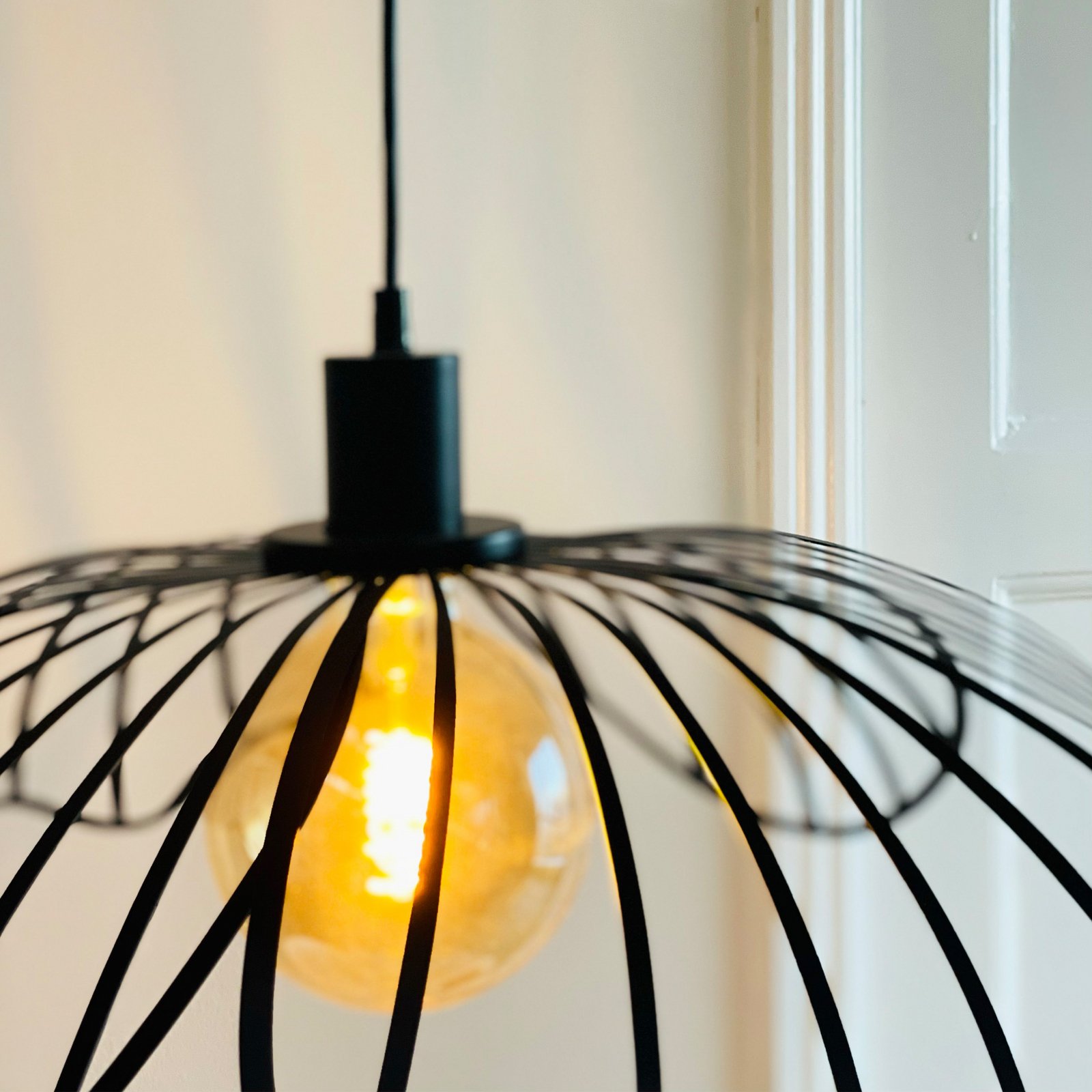 Dyberg Larsen BLUMEN hanging light, matt black, Ø 60 cm