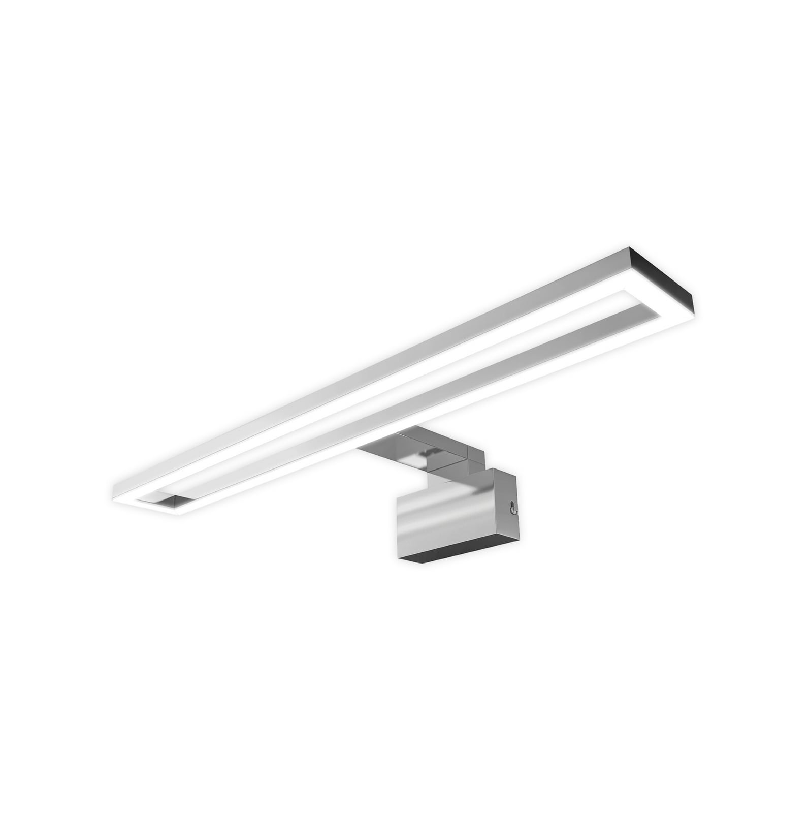 OSRAM LED-peegellamp Orbis Saturn, kroom, laius 50 cm, IP44 OSRAM LED-peegellamp Orbis Saturn, kroom, laius 50 cm, IP44