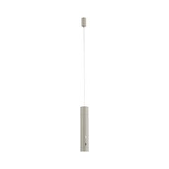 JUST LIGHT. Lámpara colgante recargable LED Attach, gris-beige, hierro