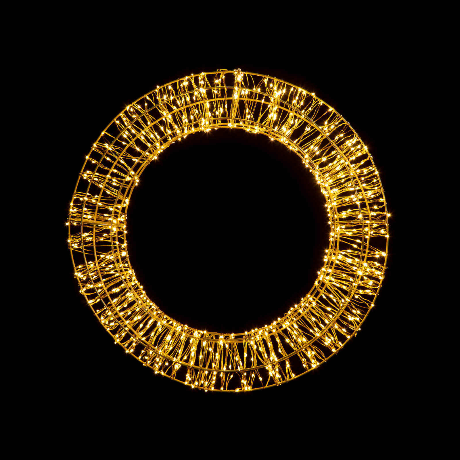 LED-Weihnachtskranz, gold, 400 LEDs, Ø 30cm