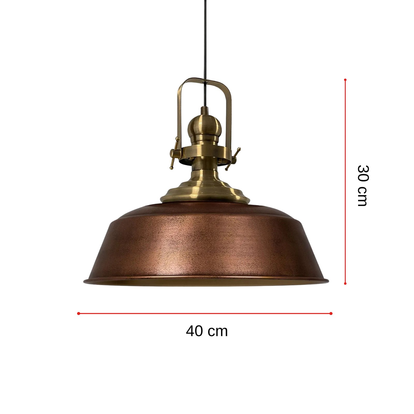 Hängeleuchte Marei, kupfer brüniert, Ø 40 cm, Metall, E27