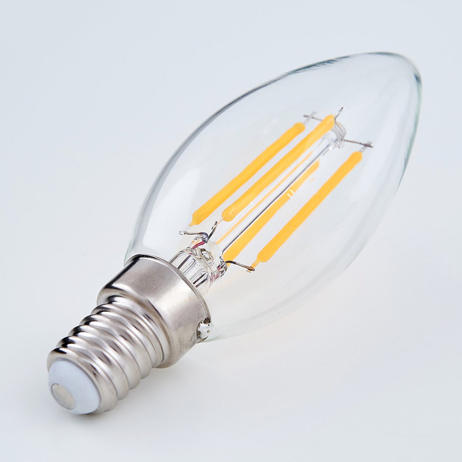 E14 LED-kronljuslampa filament 4W, 430 lm, 2 700 K
