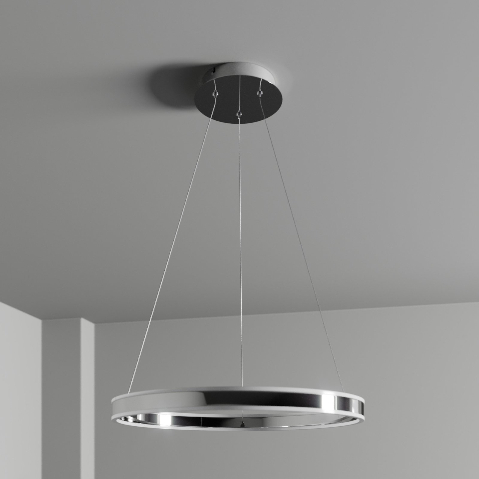 Lyani Pendant Ø60 Chrome/White - Lucande