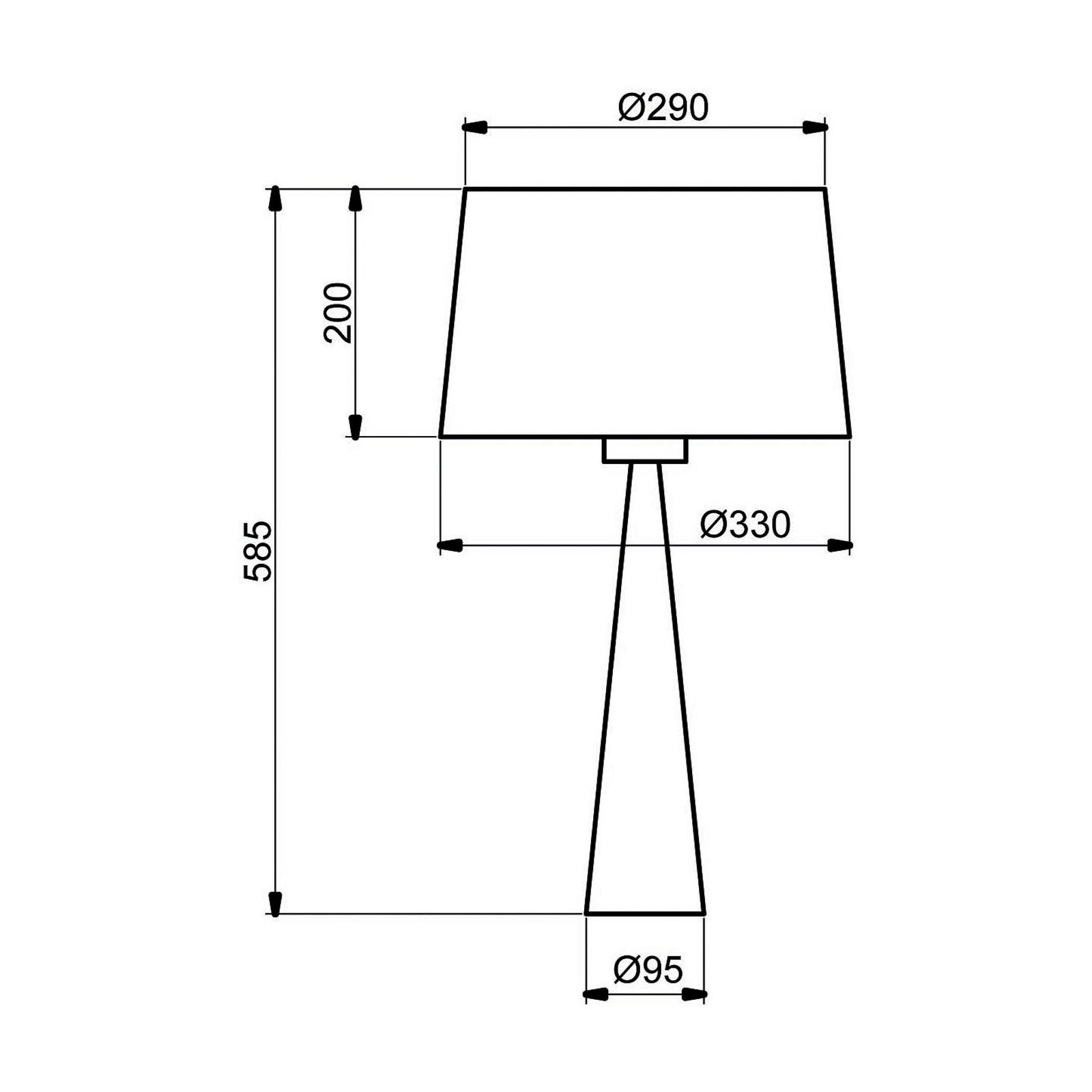 Lampada da tavolo Totem LT ottica legno naturale