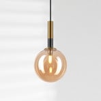 Suspension Natalia, 1 lampe, verre, or