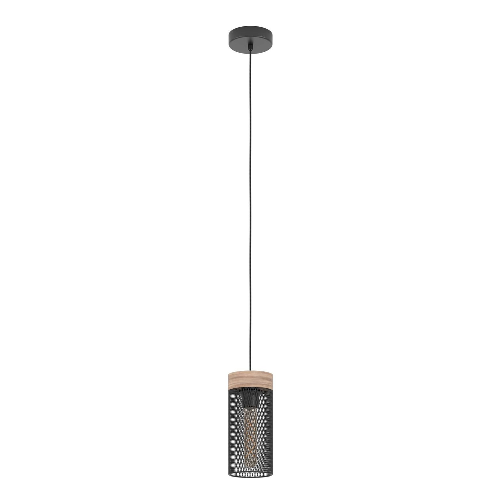 Kilnsdale pendant light, Ø 11 cm, black/brown, steel