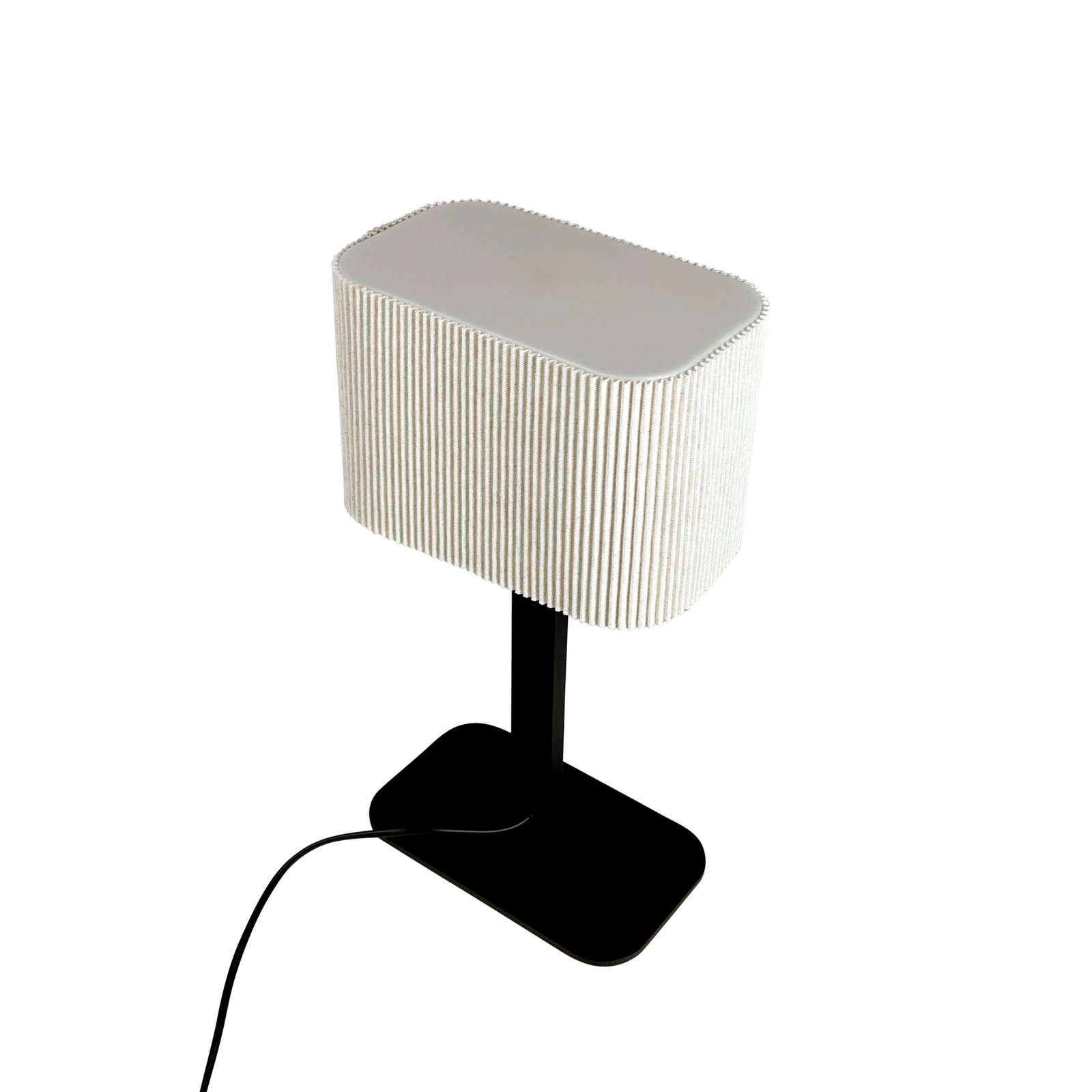Candeeiro de mesa Dyberg Larsen Calix, branco natural, altura 39 cm