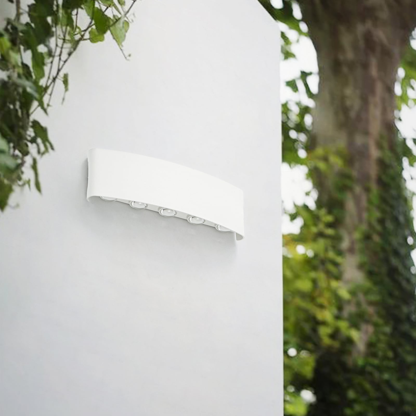 Lindby LED-välisvalgustid Ithan, 5-leheline, valge, 27 cm Lindby LED-välisvalgustid Ithan, 5-leheline, valge, 27 cm