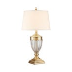 Dennison 1 fabric table lamp, brushed brass