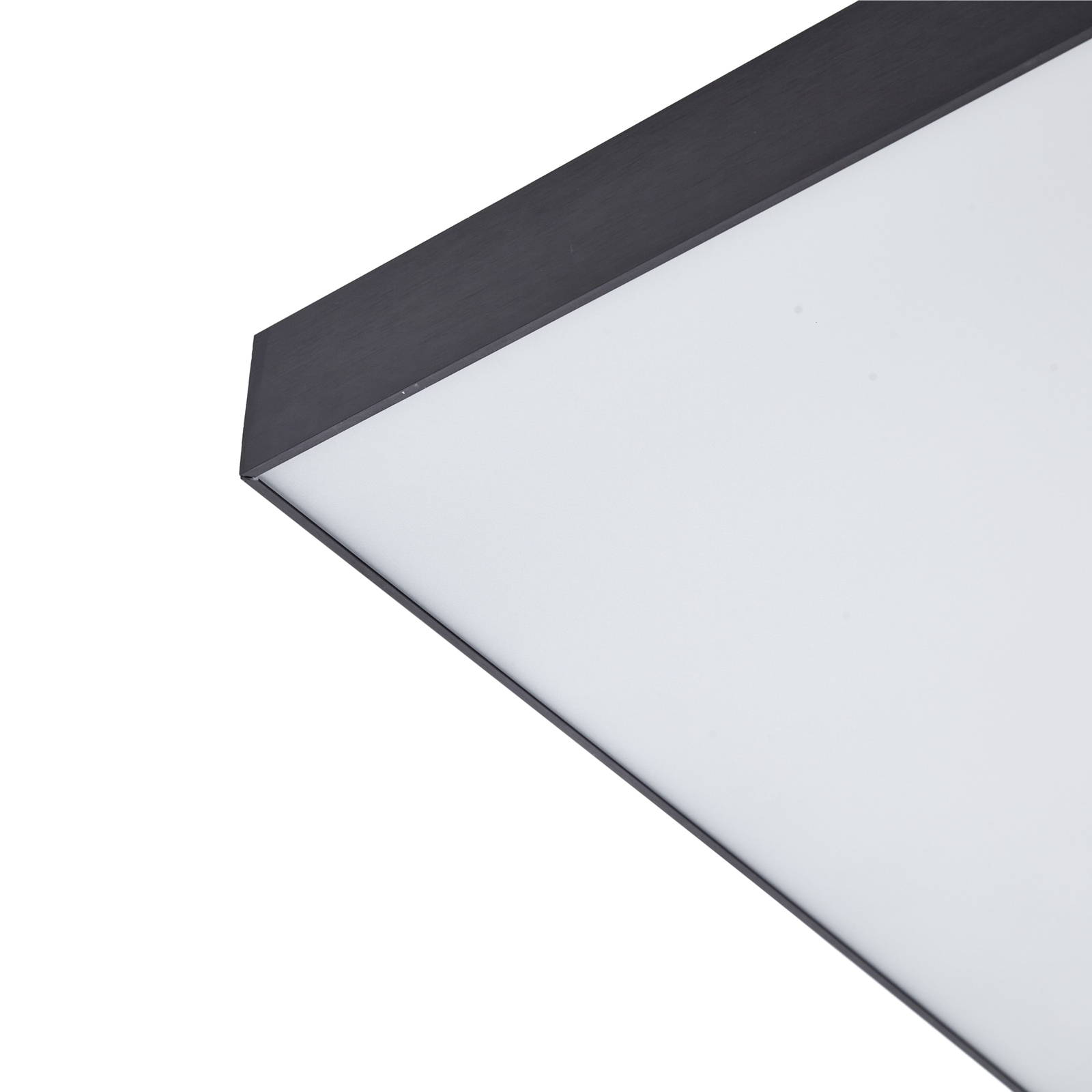 Lucande LED-Deckenlampe Leicy, schwarz, 60 cm, RGBIC, CCT