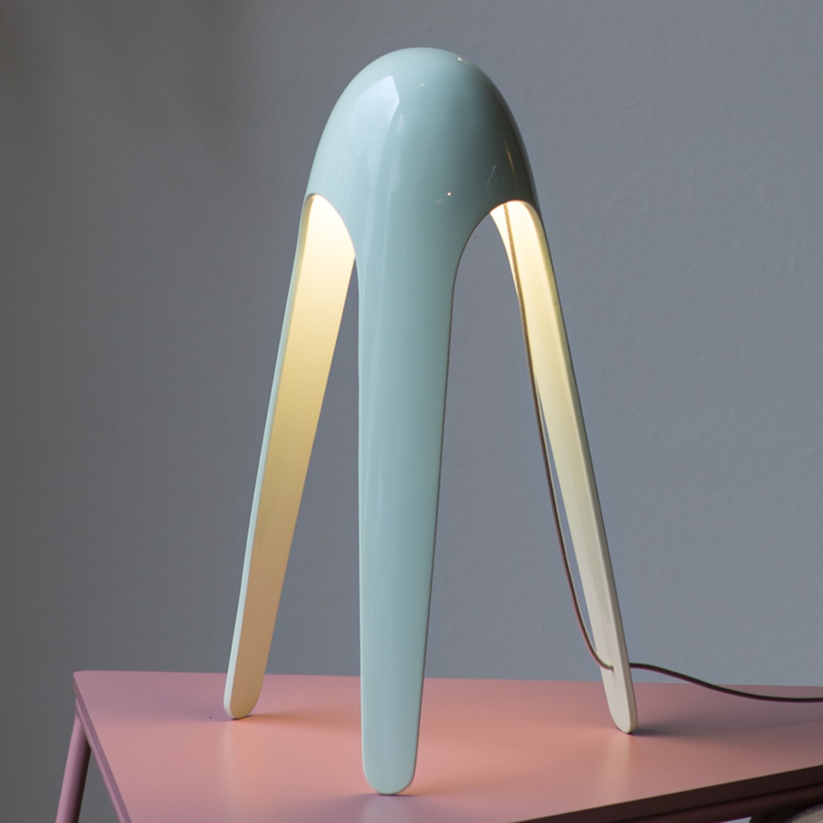 Martinelli Luce Cyborg lampa stołowa LED niebieska