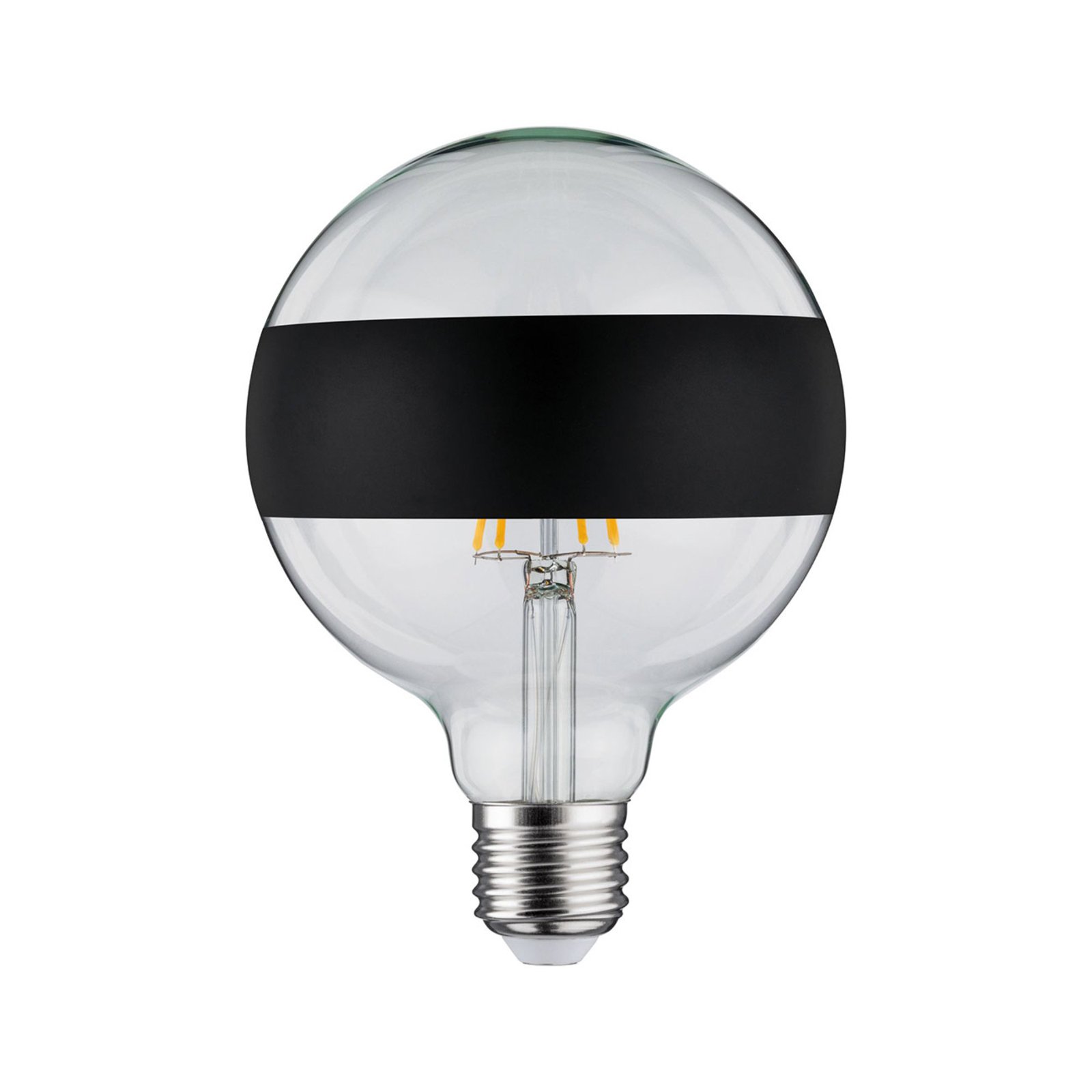 Paulmann LED E27 6,5W G125 prstenec černá