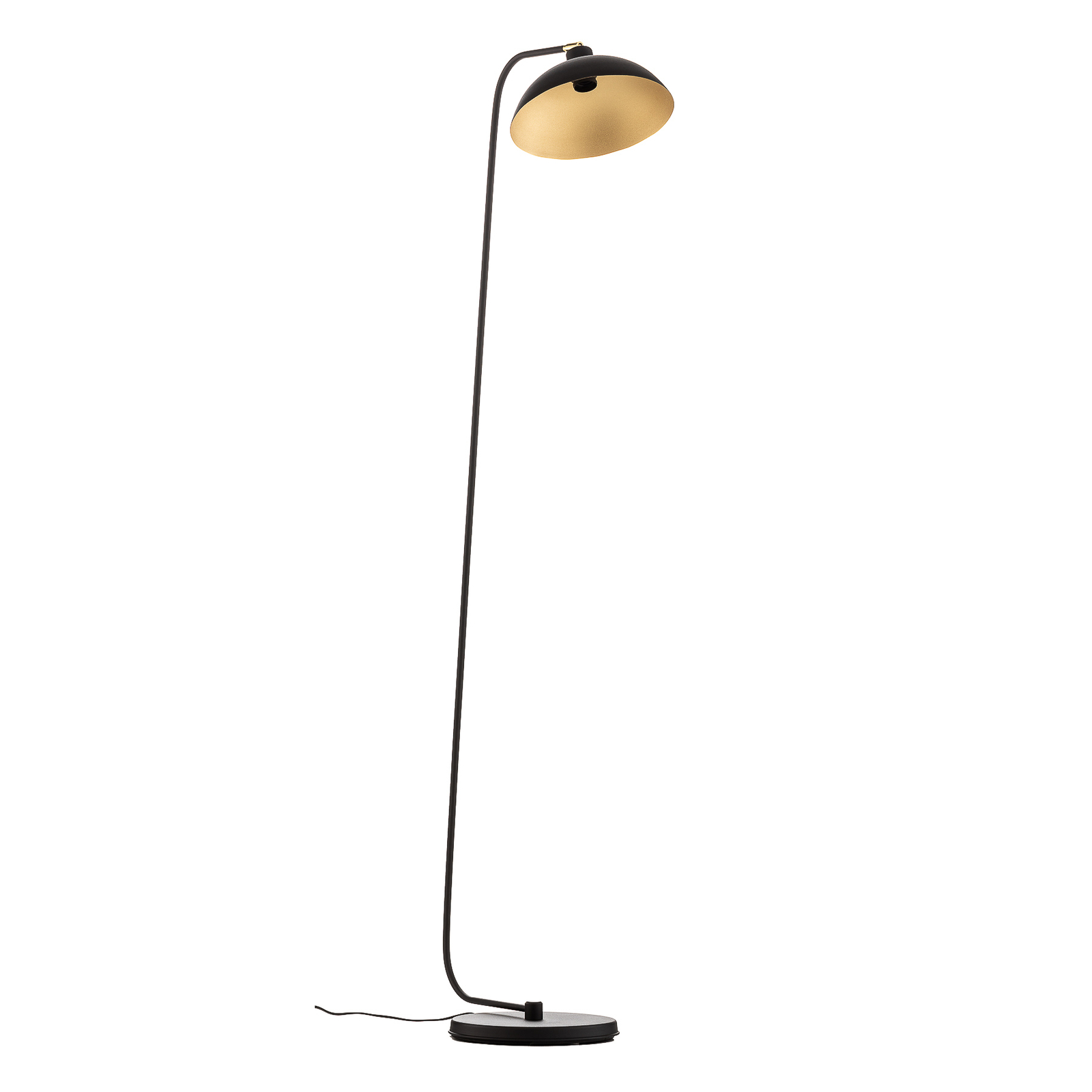 1036 floor lamp, one-bulb, black and gold
