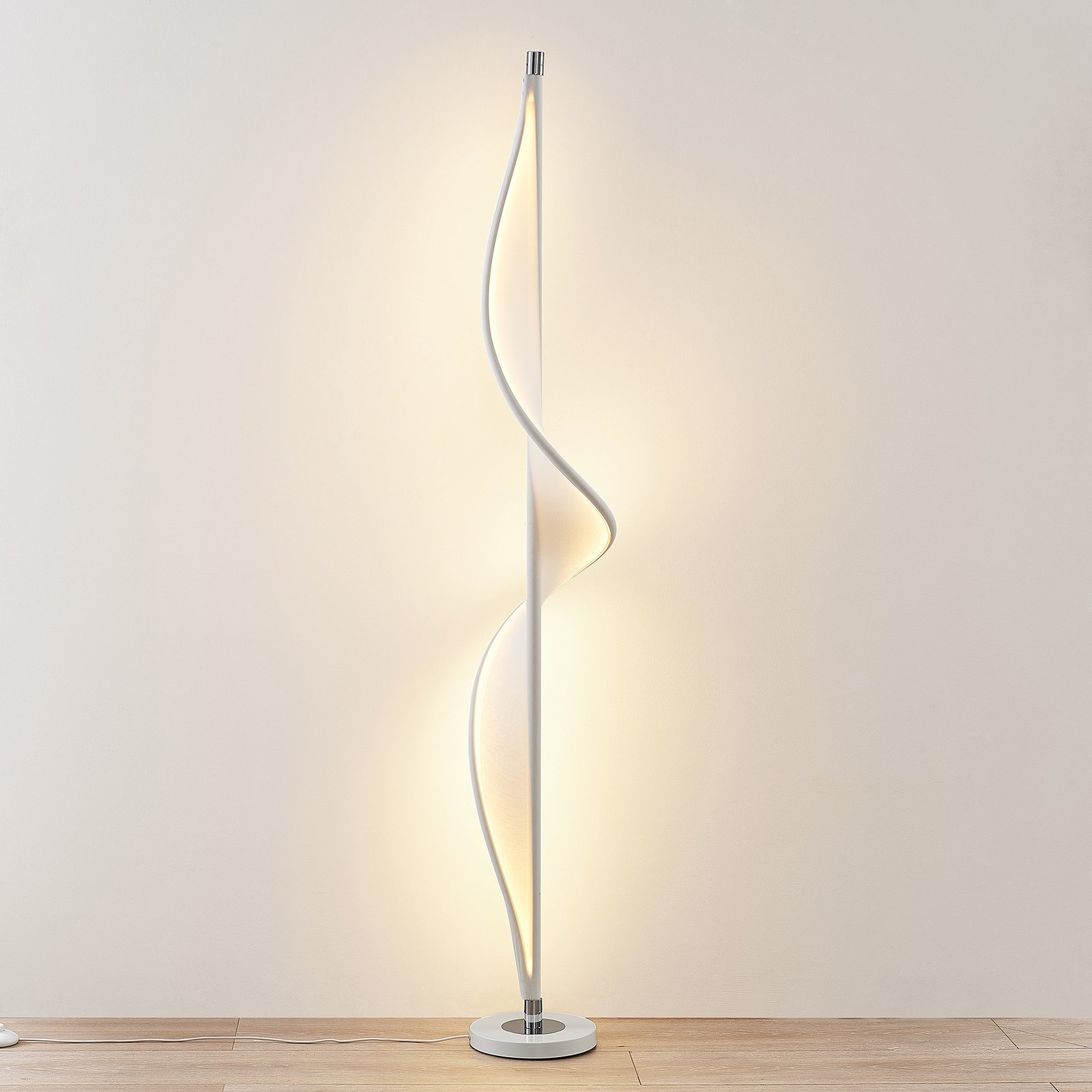Lucande Edano lampa stojąca LED kręty kształt