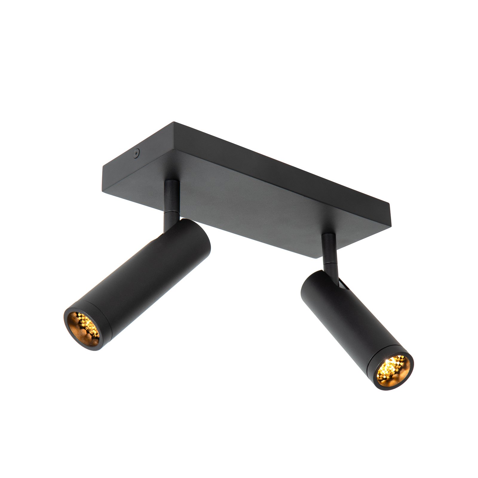 Downlight Grado, lengde 25 cm, svart, metall, 2 lyskilder