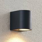 ELC kültéri fali lámpa Fijona, kerek, 8,1 cm, szürke, alumínium