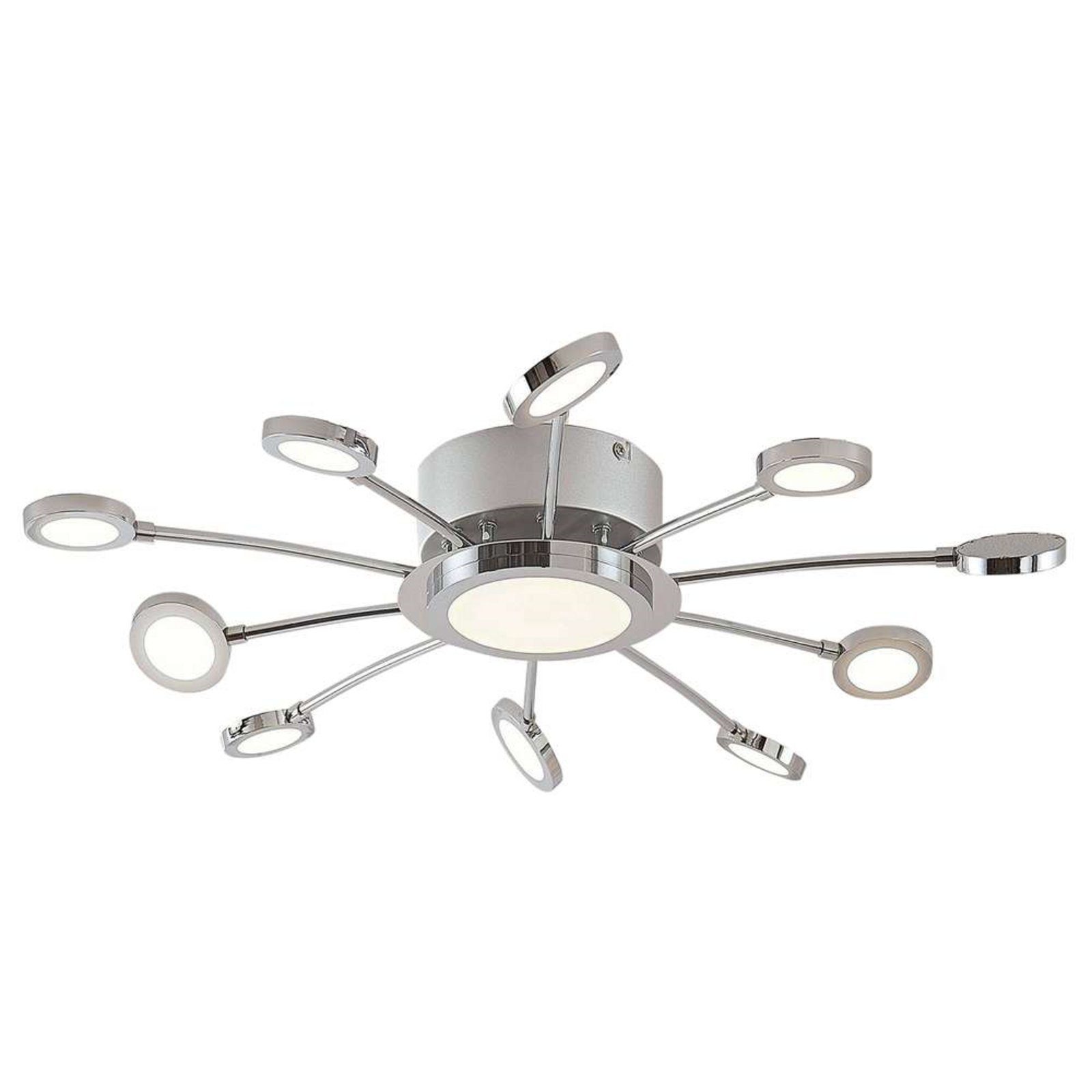 Meru Ceiling Lamp Ø65 Chrome/White - Lindby