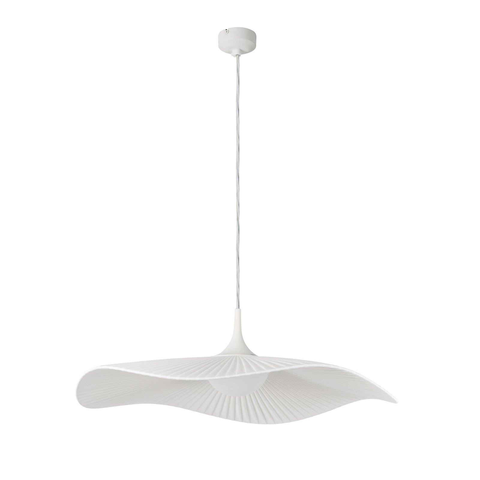 Bover LED-hængelampe Mediterránia, hvid, Ø 52 cm, plast