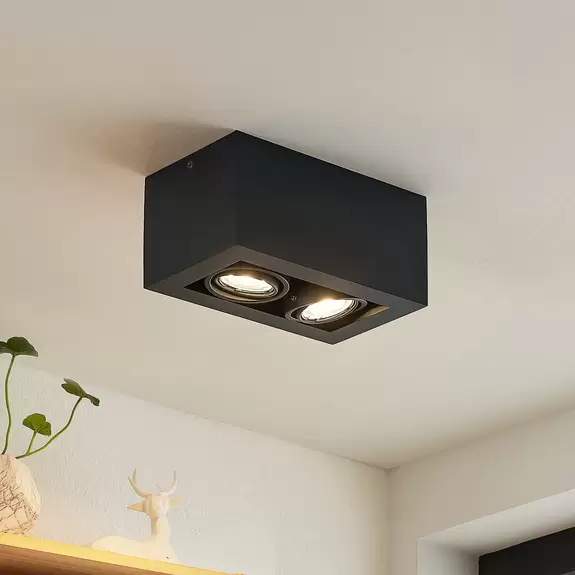 Lampenwelt Arcchio Giyan Downlight, zweiflammig, schwarz