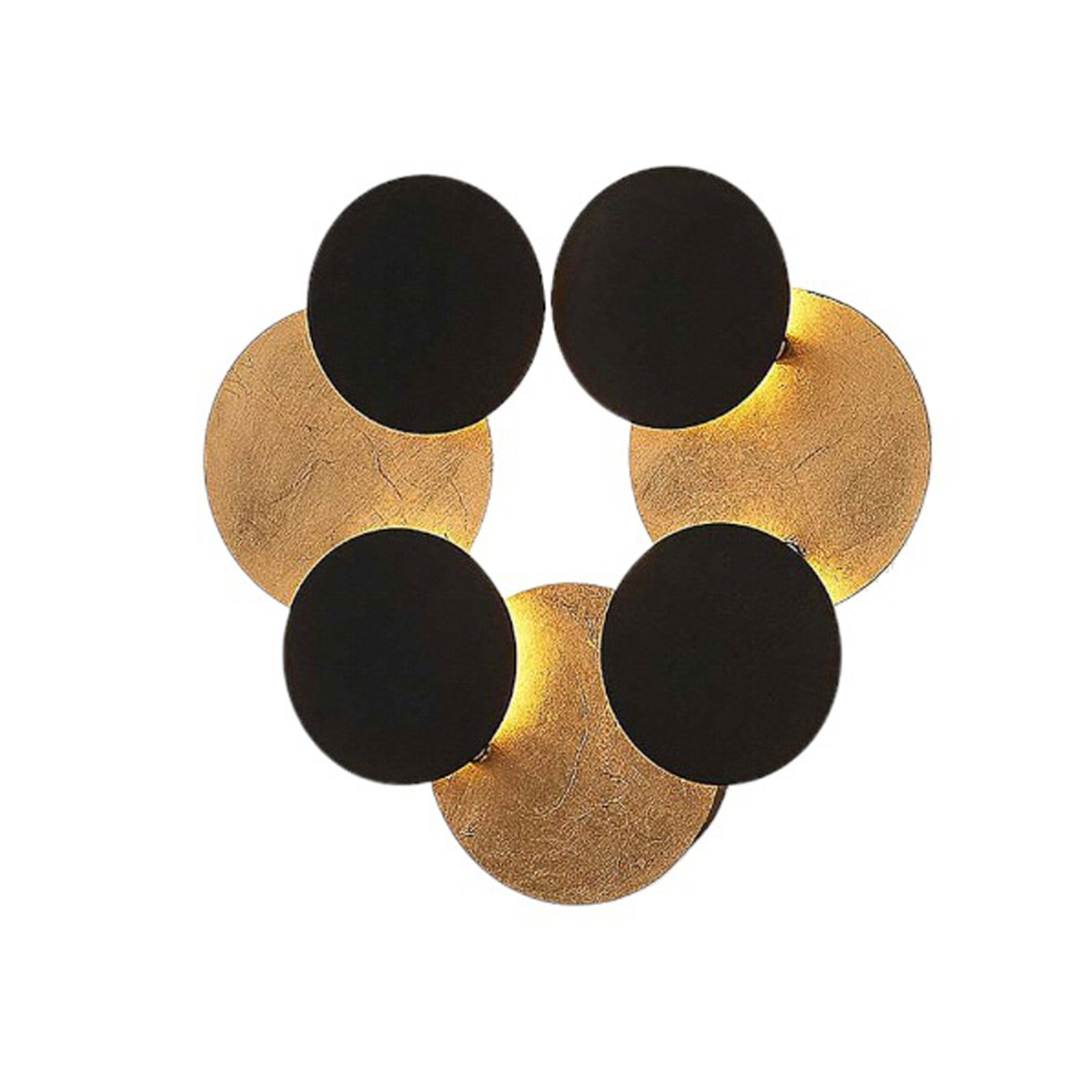 Grazyna 9 LED Wall Lamp Black/Gold - Lindby