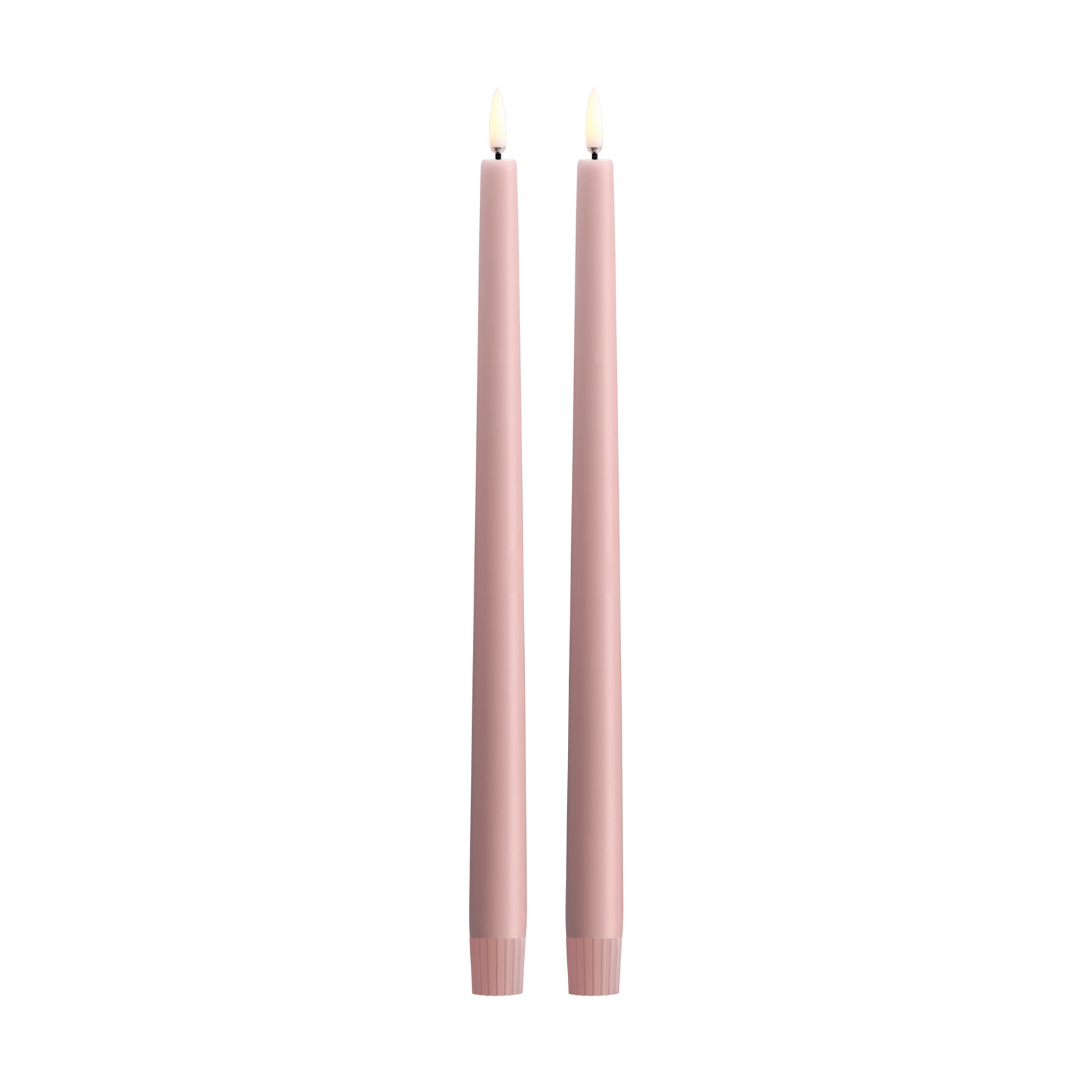 TAPER LED-stearinljus, 2-pack, rosé, höjd 32 cm – Uyuni Lighting