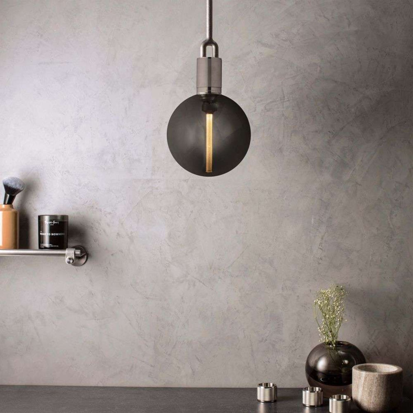 Forked Globe Lustră Pendul Dim. Medium Smoked/Gun Metal - Buster+Punch