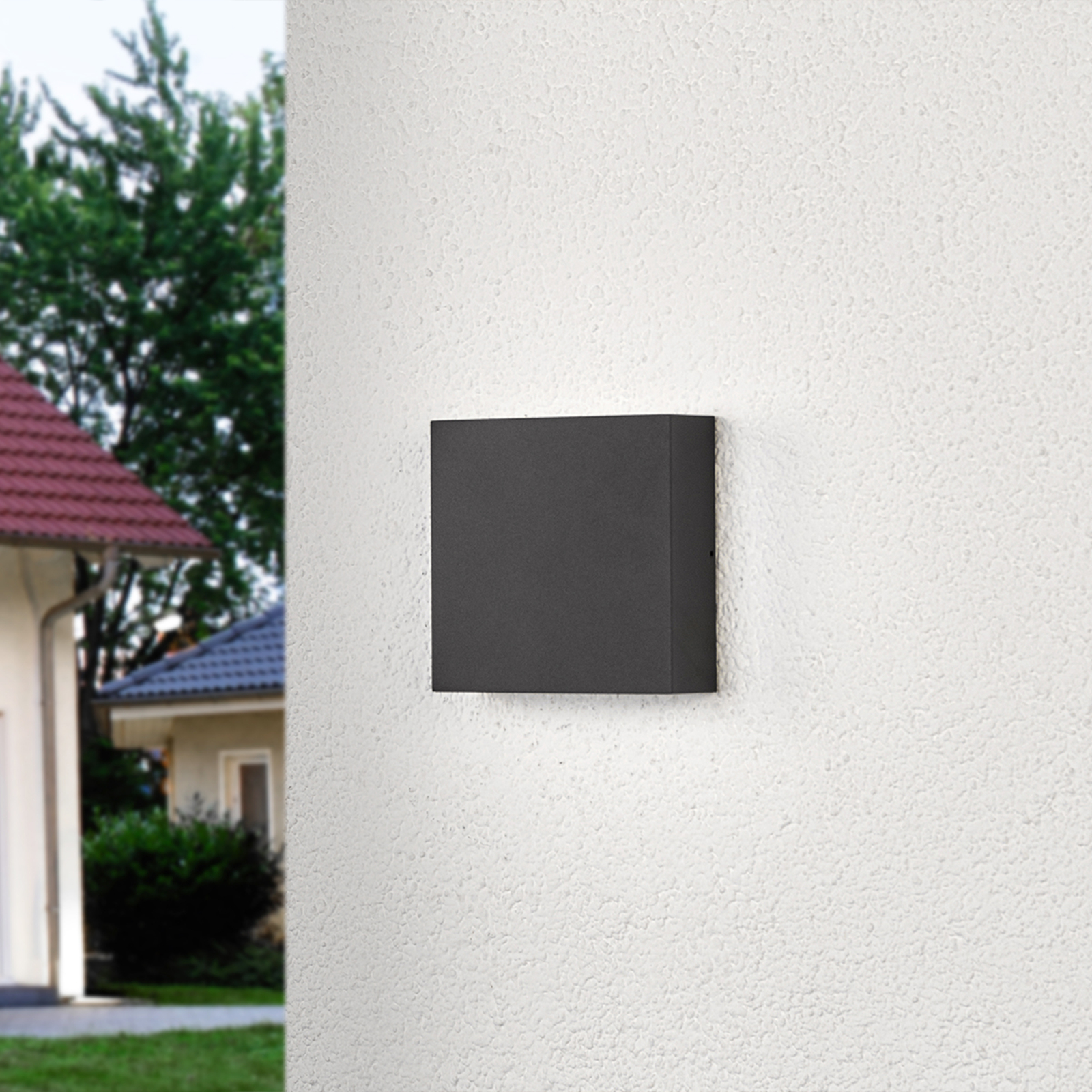 Trizy LED Square OutdoorWall Lamp Graphite - Lucande