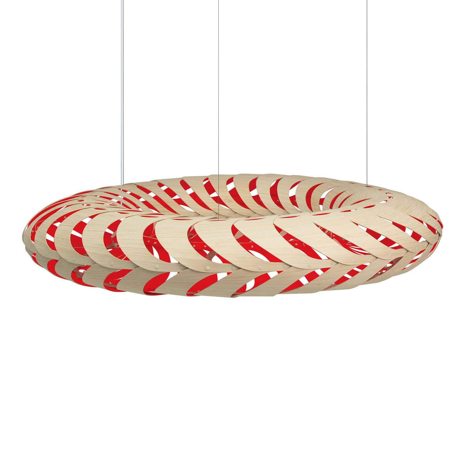 david trubridge Maru hänglampa 110 cm bambu-röd