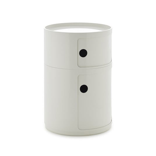 Componibili Big Container, valkoinen, 2 elementtiä, korkeus 61,5 cm - Kartell