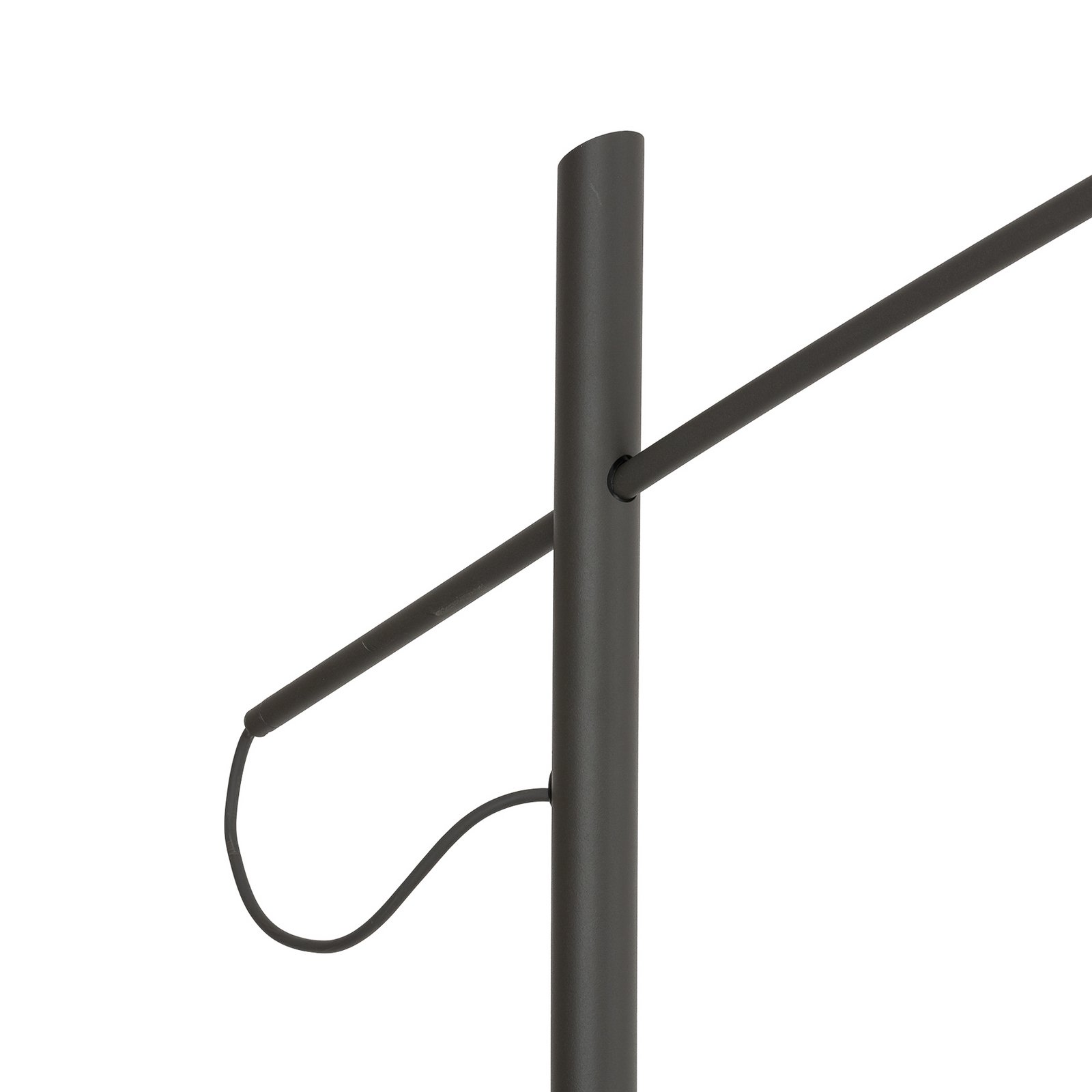 Bogenlampe Poise, umbragrau, Stahl, Textil, Ausladung 260 cm Bogenlampe Poise, umbragrau, Stahl, Textil, Ausladung 260 cm