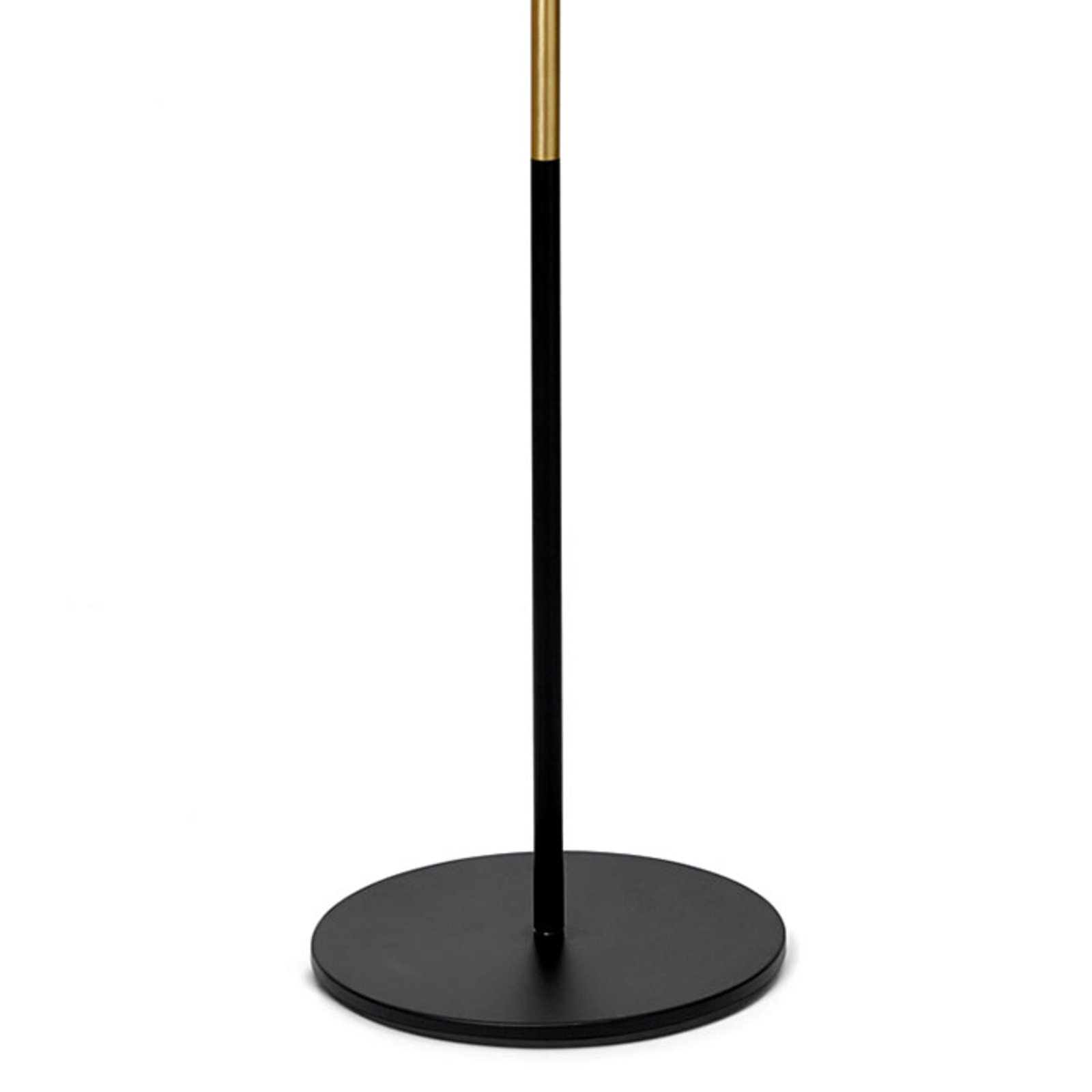 Jugen floor lamp, black/gold, two-bulb