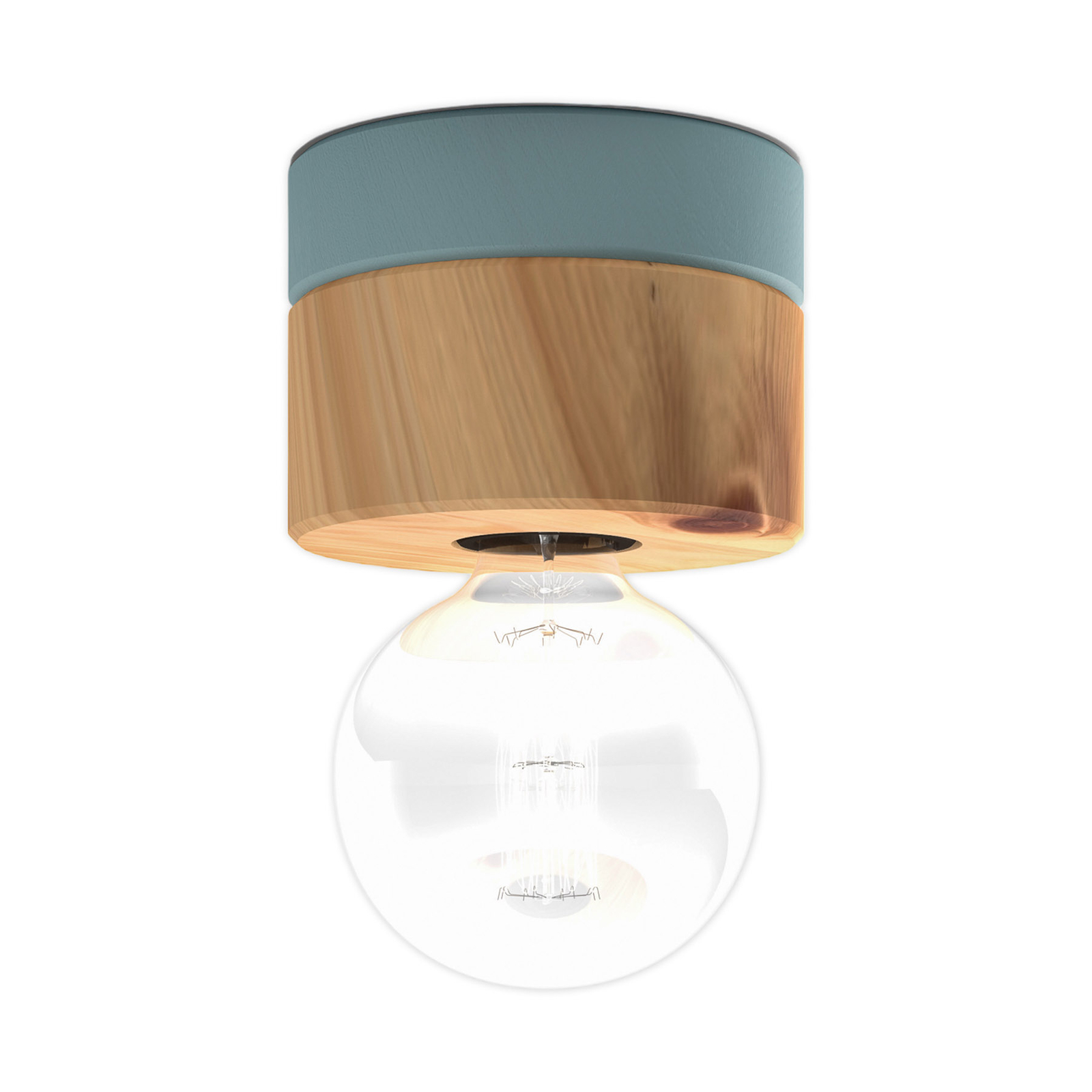 ALMUT 0239 Deckenleuchte, vegan, zirbe/blau 