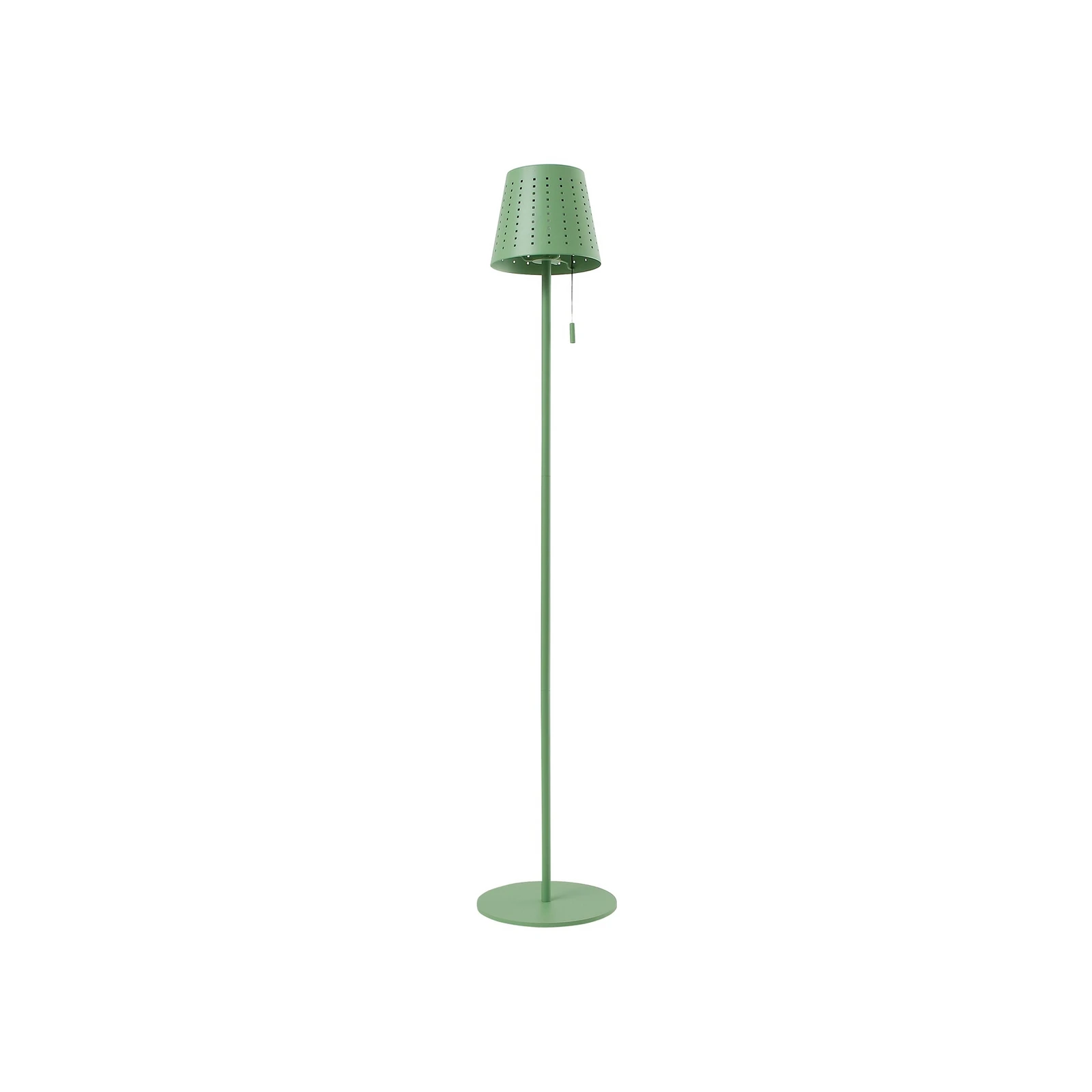 Lindby LED ηλιακό φωτιστικό δαπέδου Hilario, πράσινο, σίδερο,