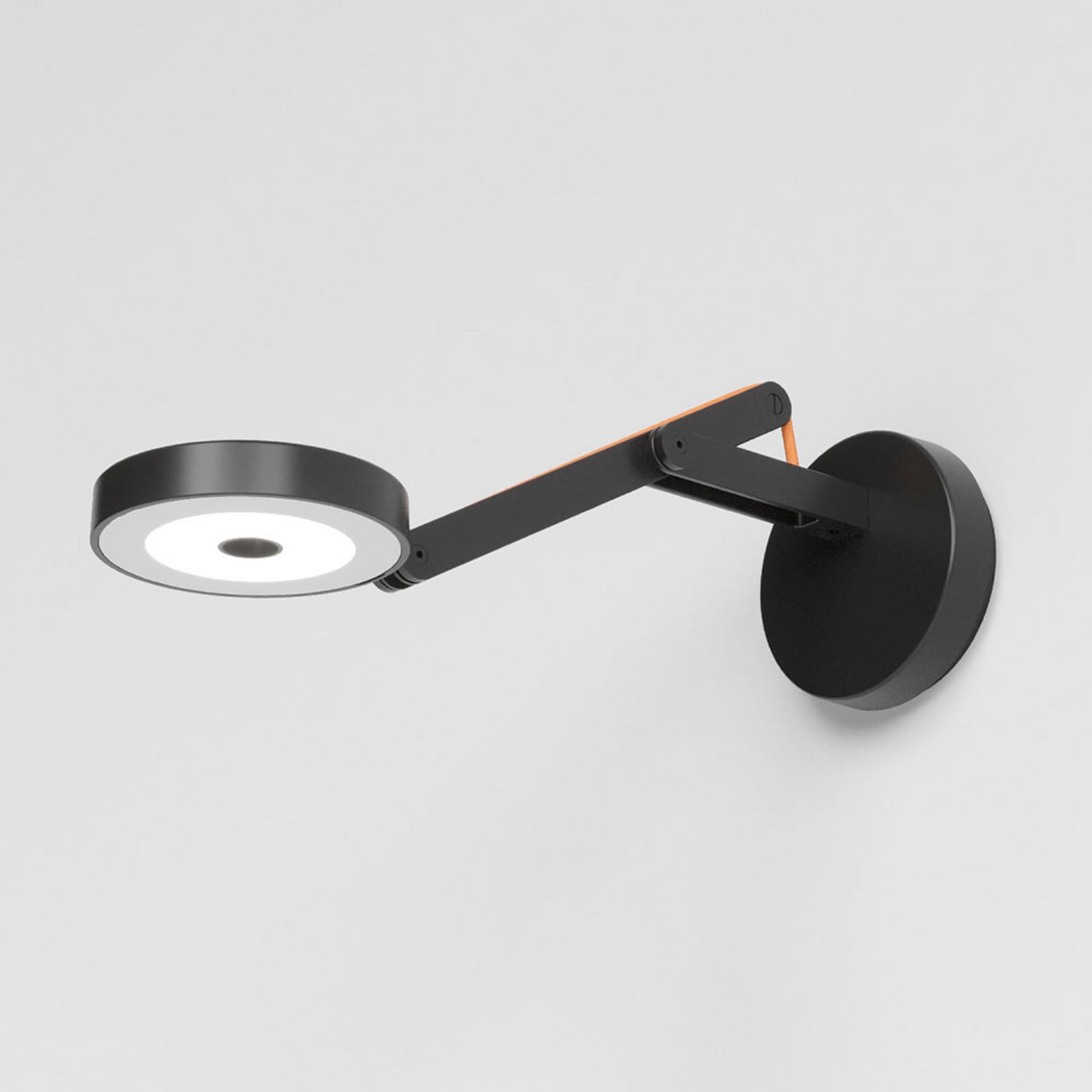 String W0 Wandleuchte DTW Matt Black/Orange String W0 DTW Rotaliana - Wohnzimmer - Design - Metall - Einflammig