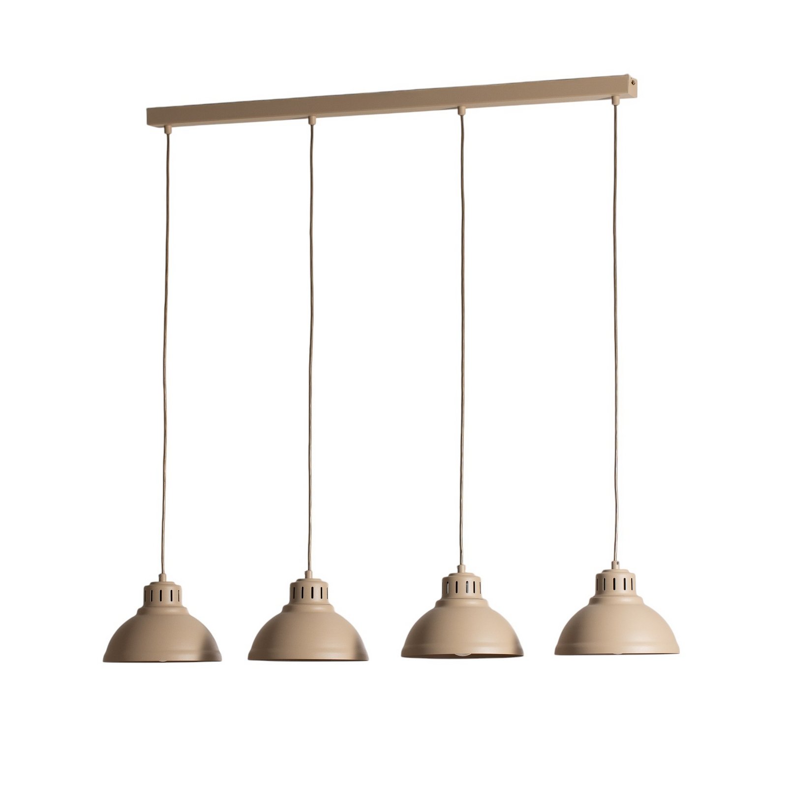 Lampada a sospensione Sven, a 4 luci, beige, acciaio