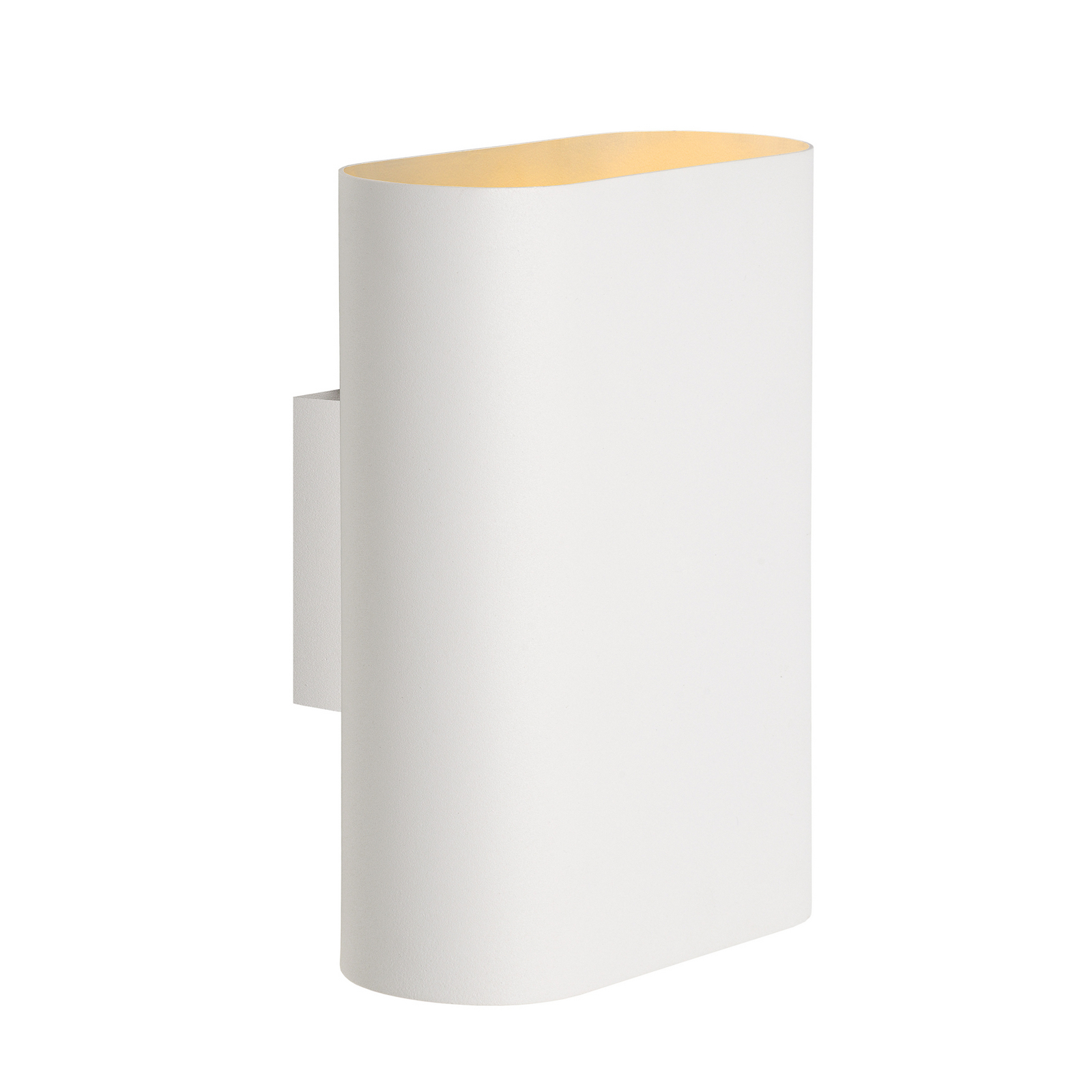 Aplique de pared OVALIS, blanco, altura 20 cm, metal, luz hacia arriba/abajo,