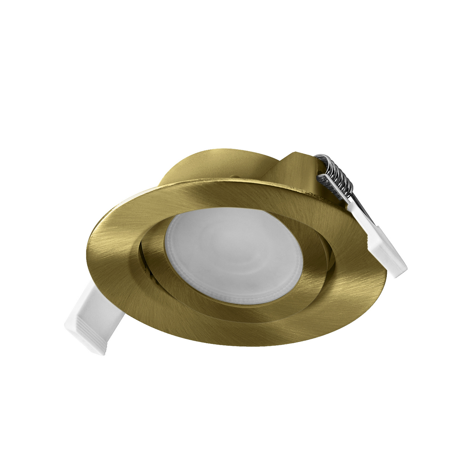 Σετ 3 ενσωματωμένων σποτ LED OSRAM, 2.700 K, 120°, ορείχαλκος, Ø 9 cm Σετ 3 ενσωματωμένων σποτ LED OSRAM, 2.700 K, 120°, ορείχαλκος, Ø 9 cm