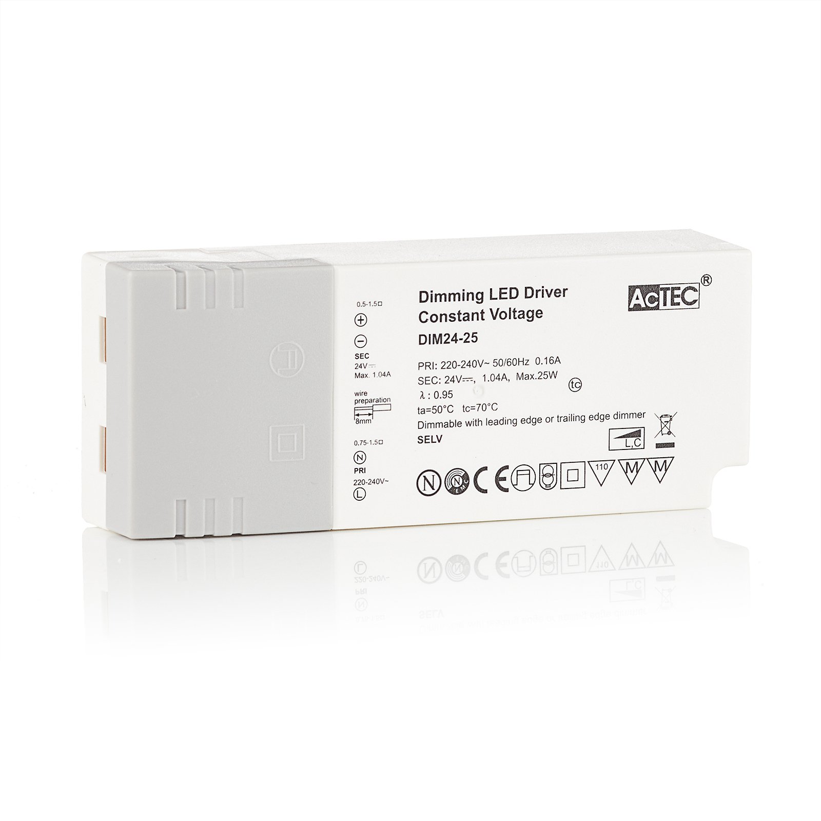 AcTEC DIM LED driver CV 24 V, 25 W, dimmable