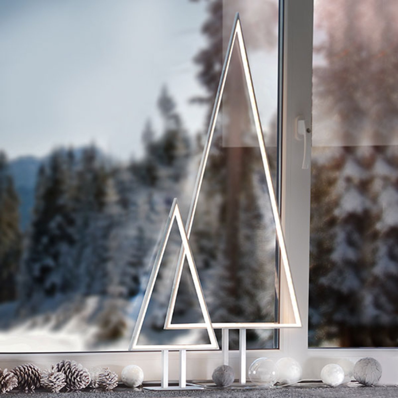LED-Dekoleuchte Pine mit Dimmer, aluminium 100 cm
