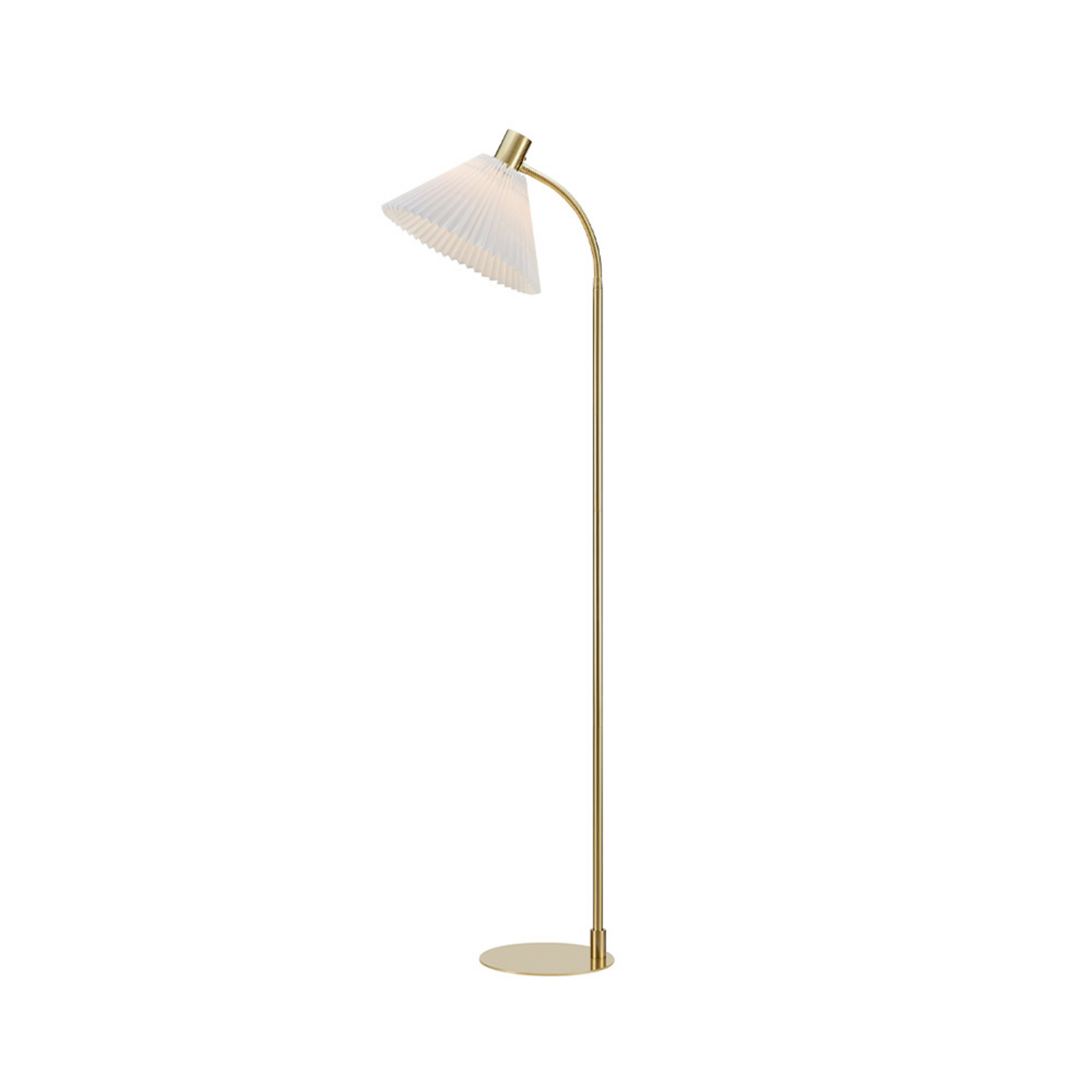 Mira Floor Lamp Brushed Brass/White - Markslöjd