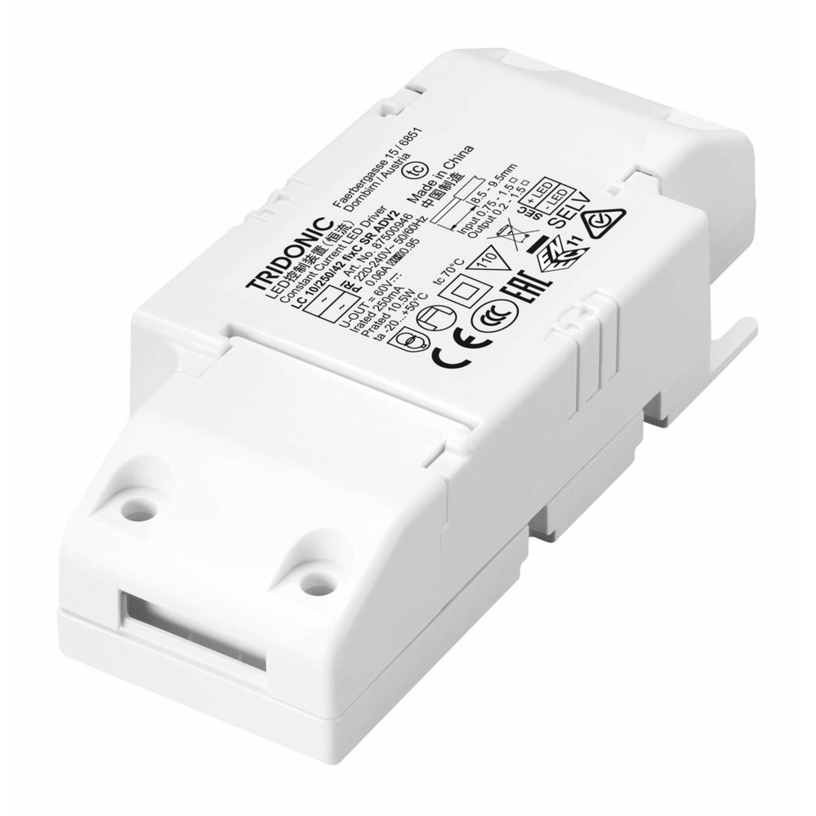 TRIDONIC LED ovladač LC 10W 250mA fixC SR ADV2