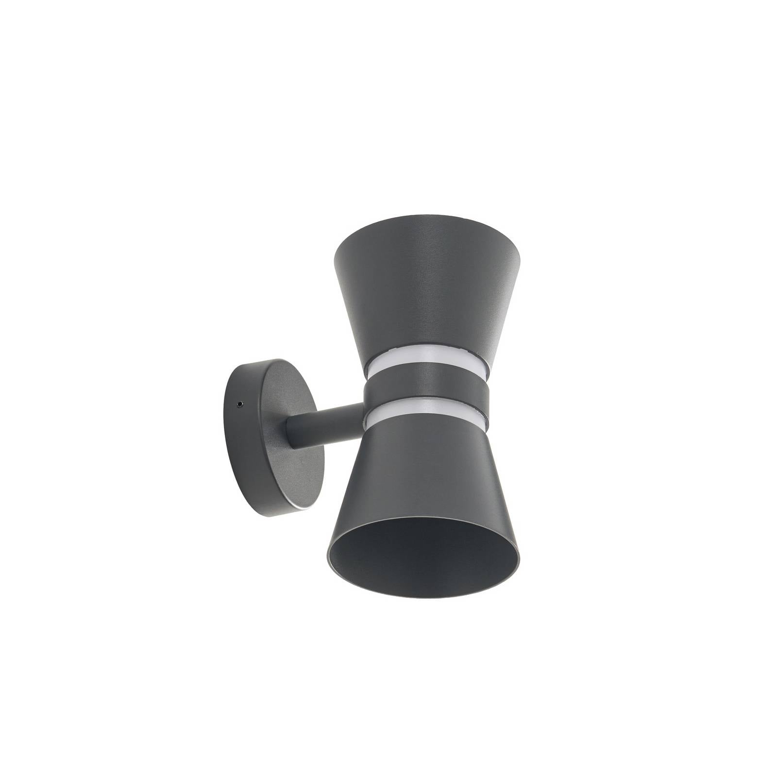 Lucande LED-Außenwandleuchte Meravi, anthrazit, 2-flg., IP44