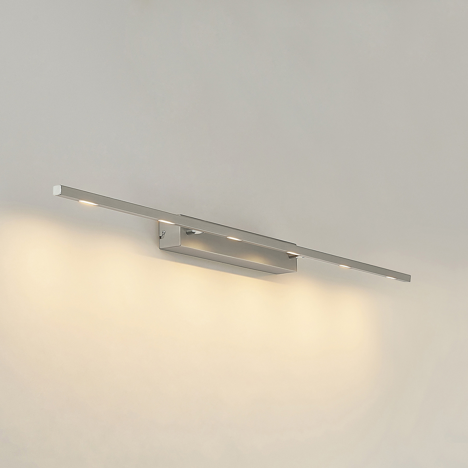 Lucande Alexis LED ceiling light 118cm matt nickel