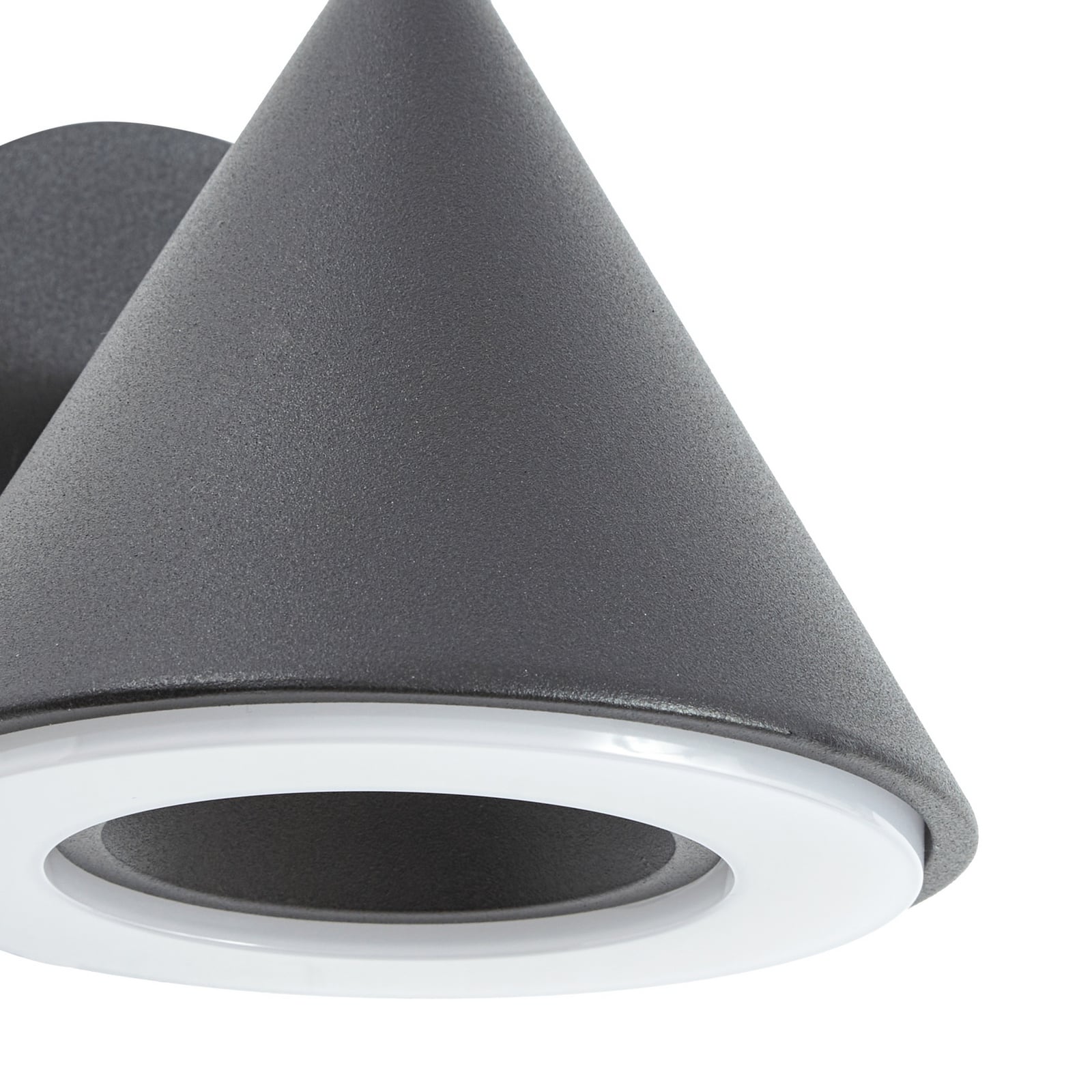 Soran LED kültéri fali világítás, fém, magasság 12 cm, fekete, IP44 – Lindby