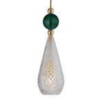 EBB & FLOW Smykke M/L gold crystal check Ball green
