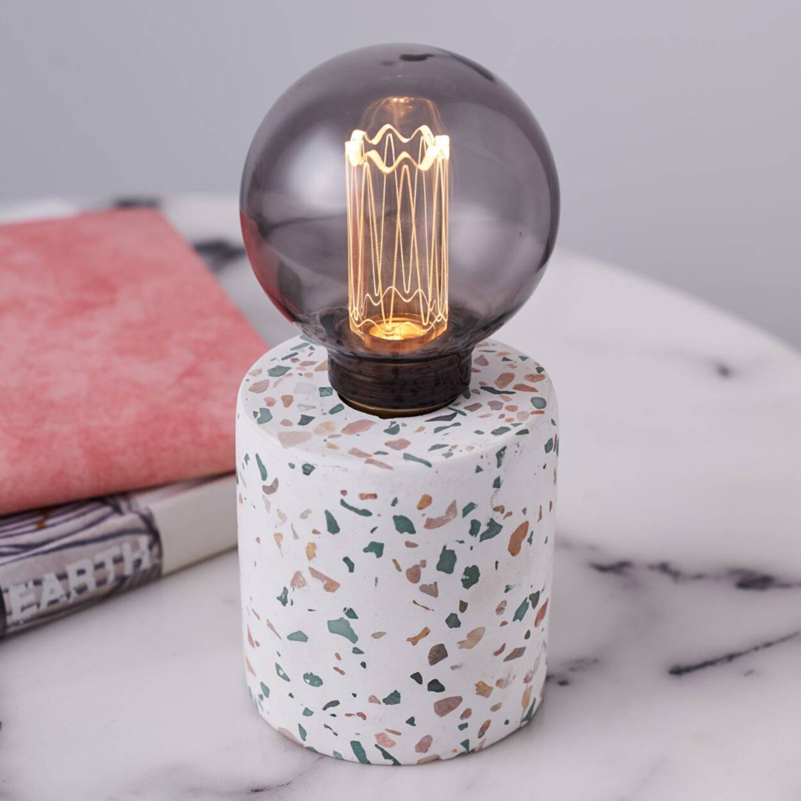 Pauleen Elegant Flare lampe déco béton Terrazzo