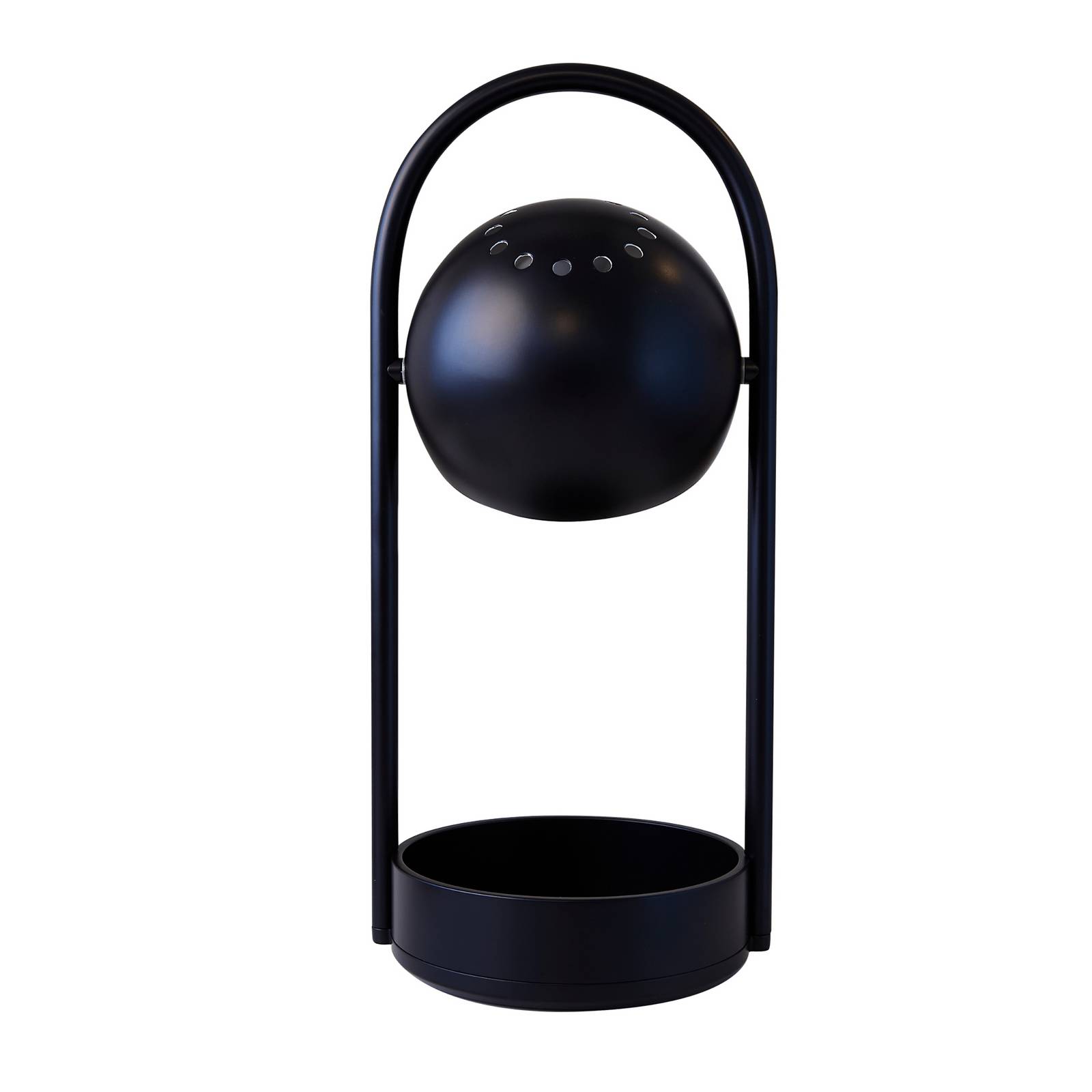 FRANDSEN LED-Akku-Tischlampe Ball Portable, schwarz, Stahl günstig online kaufen