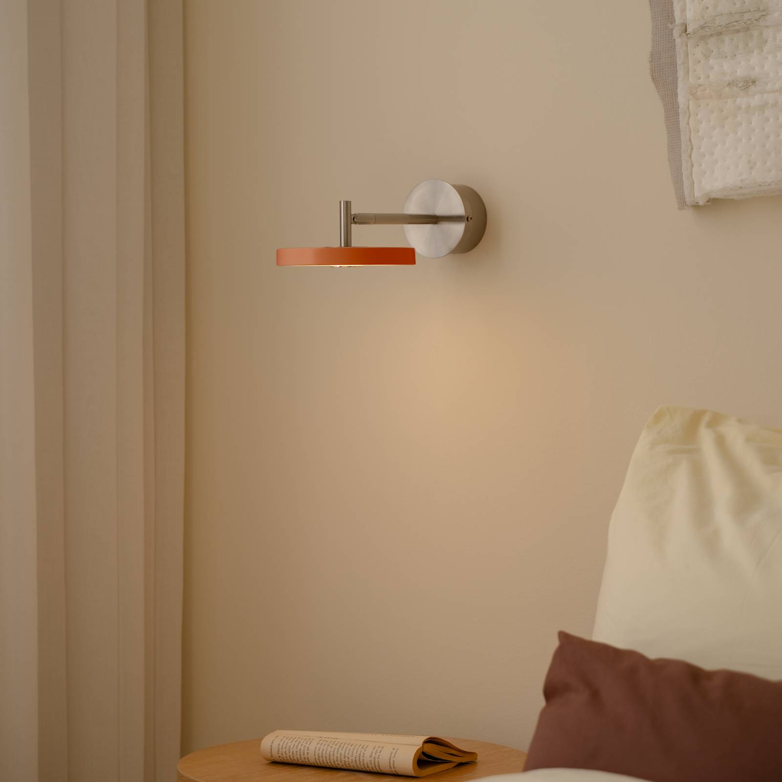  Umage Umage Asteria Short Led Wall Lamp, Orange, Steel, Hardwired 